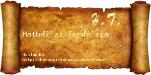 Hatházi Terézia névjegykártya