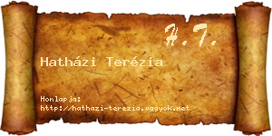 Hatházi Terézia névjegykártya